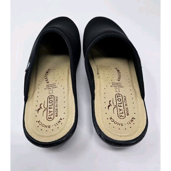 Fly Flot Mesh Clogs Black Anti Shock Anatomic Slip On Shoes Size 9 - Picture 4 of 8
